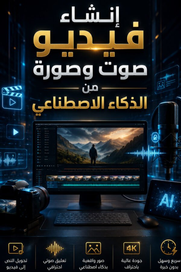 انشاء فيديو صوت وصورة من الذكاء الاصطناعي