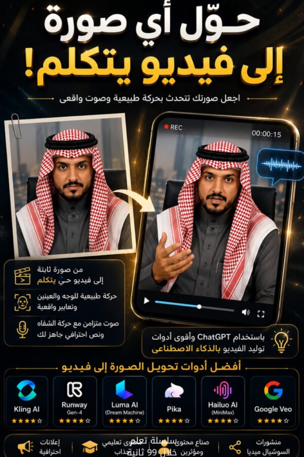 حول اي صورة الى فيديو يتكلم